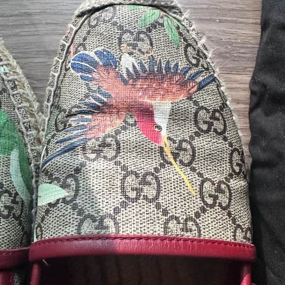 Gucci GG Supreme Leather Trim Embellishment Espadrilles Size 9 - Picture 5 of 8